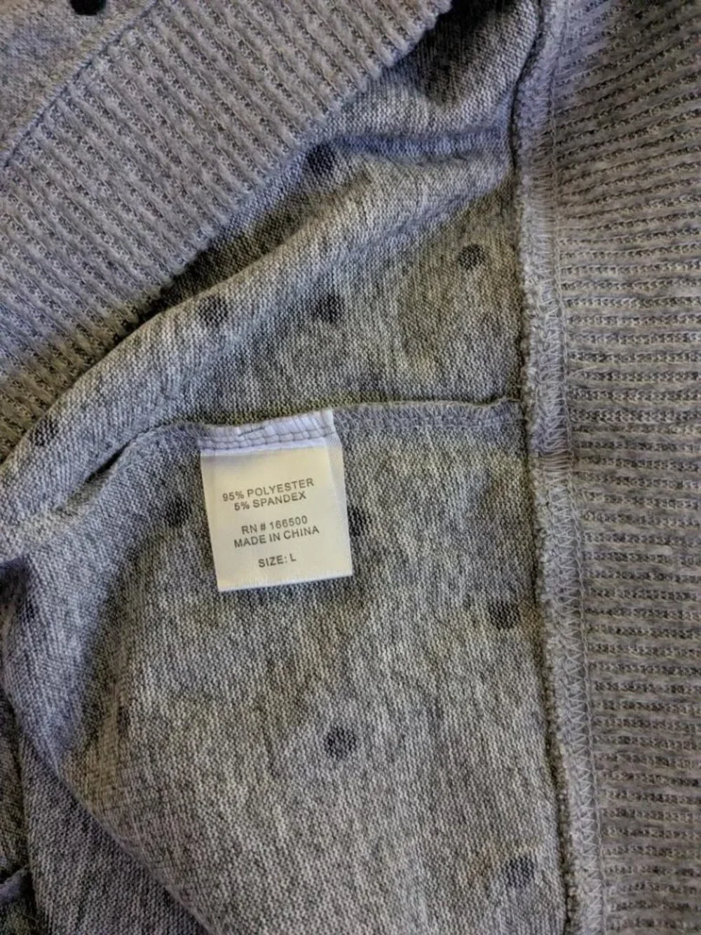Emily Daniels Whimsical Twee Retro Chic Gray & Black Polk Butter Soft Sweater LG